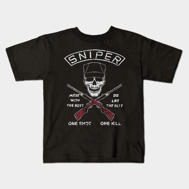 SNIPER Kids T-Shirt by creepyjason